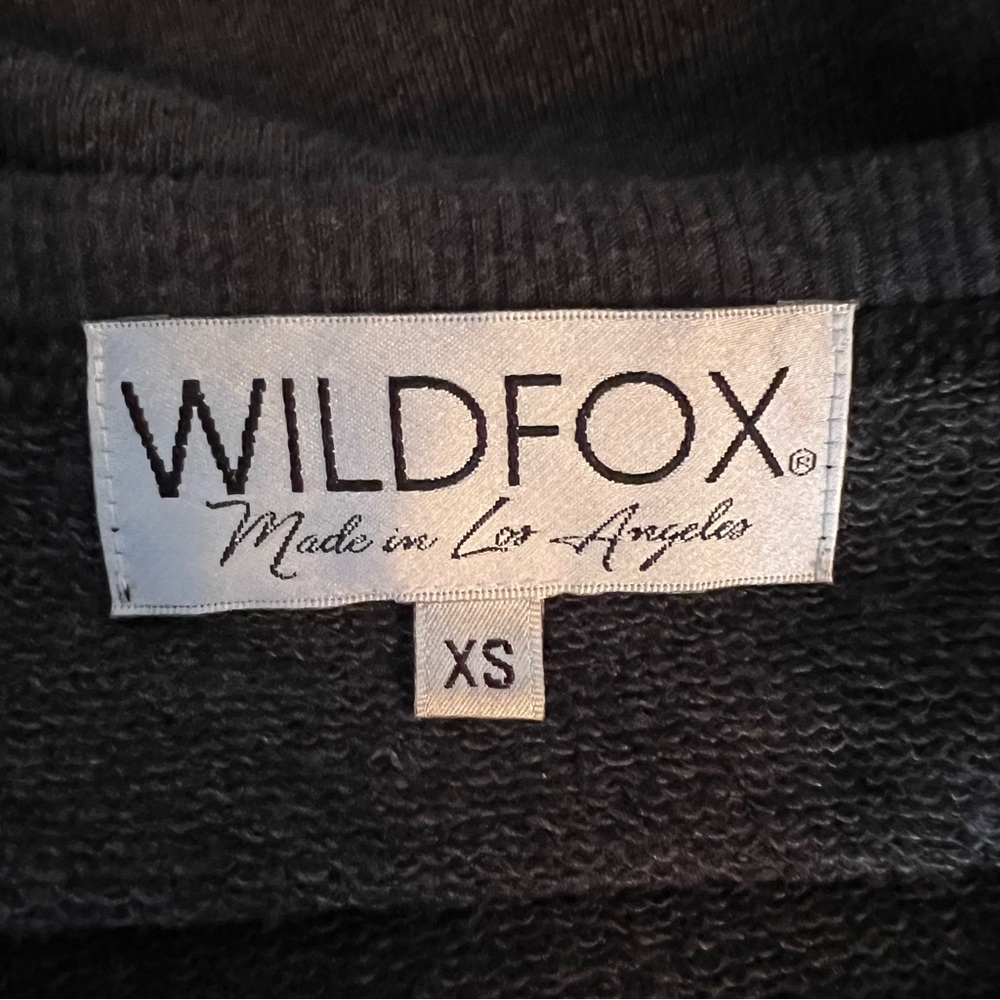 WILDFOX Gray Lace Tie Sides Long Sleeve Sweatshirt Size XS - Picture 6 of 7